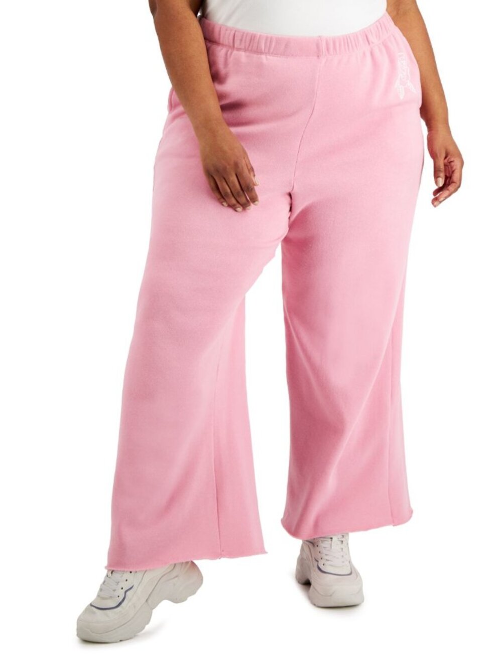 Grayson Threads Black Womens Trendy Plus Size Los Angeles Wide-Leg Pants